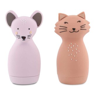 TRIXIE 2 JOUETS DE BAIN ASPERGEUR - MME CHAT / MME SOURIS