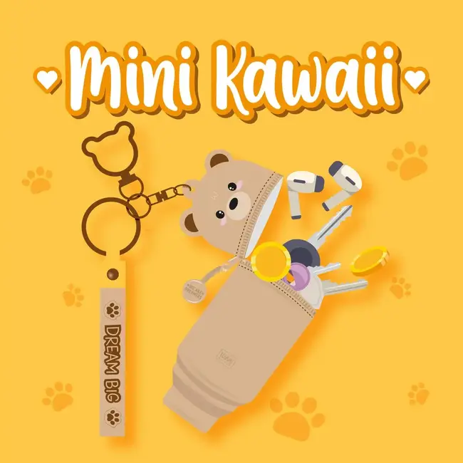 LEGAMI PORTE-MONNAIE - PORTE-CLEF MINI KAWAII - OURS