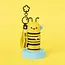 LEGAMI PORTE-MONNAIE - PORTE-CLEF MINI KAWAII - ABEILLE