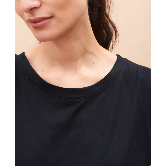 T SHIRT MANCHES COURTES NOIR