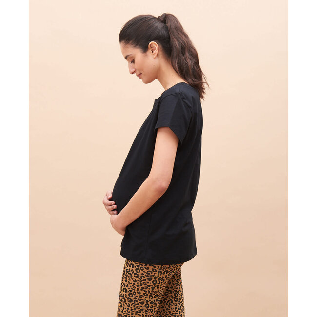 T SHIRT MANCHES COURTES NOIR