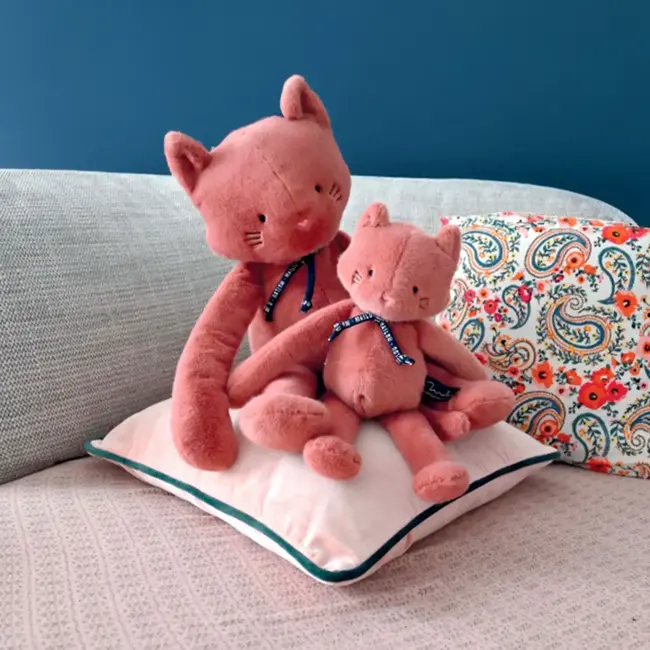 MAILOU PELUCHE CHAT MÉLOÉ 37CM - POUDRE DE ROSE