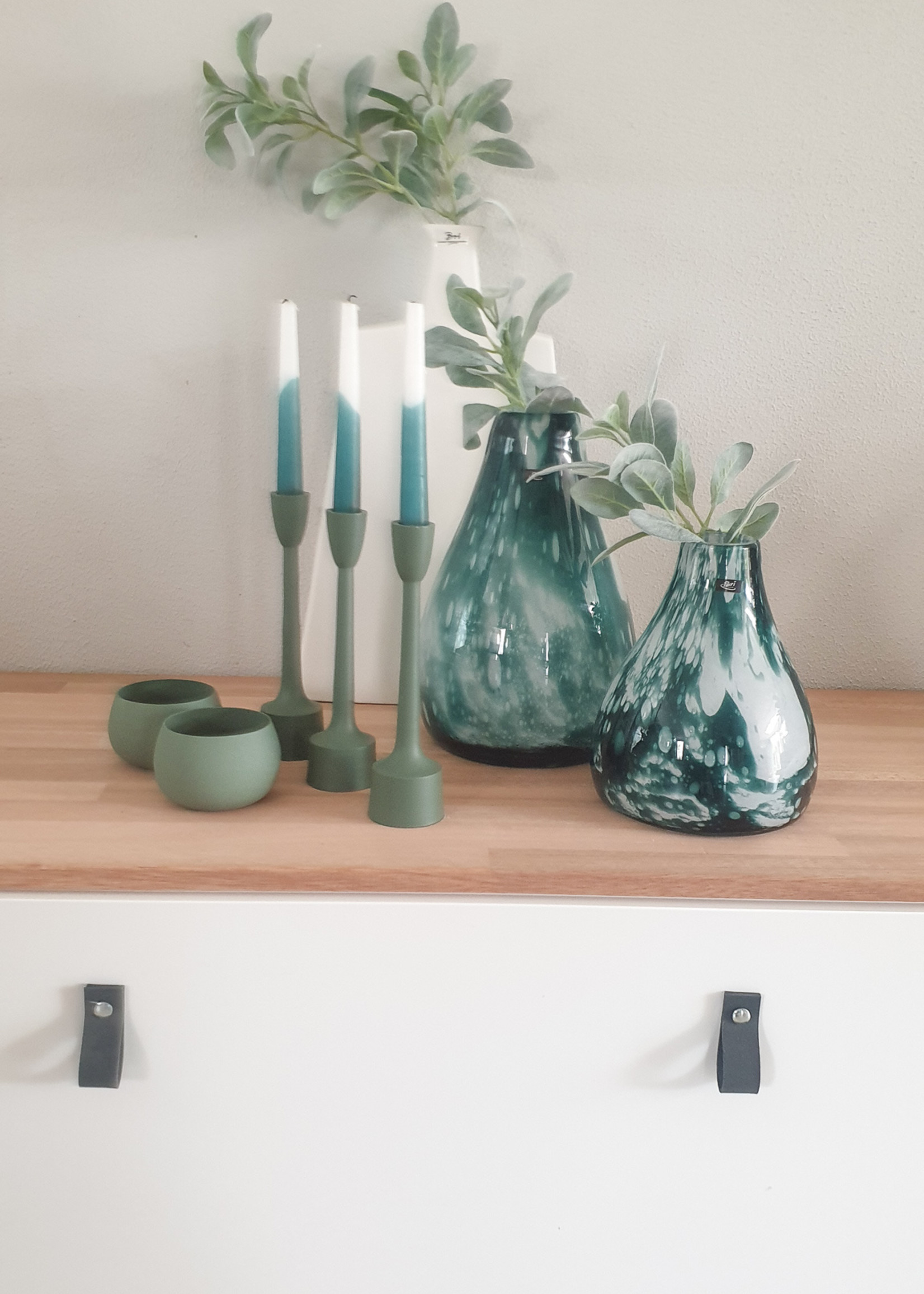 Peri Design Glazen vaas Green Clouded