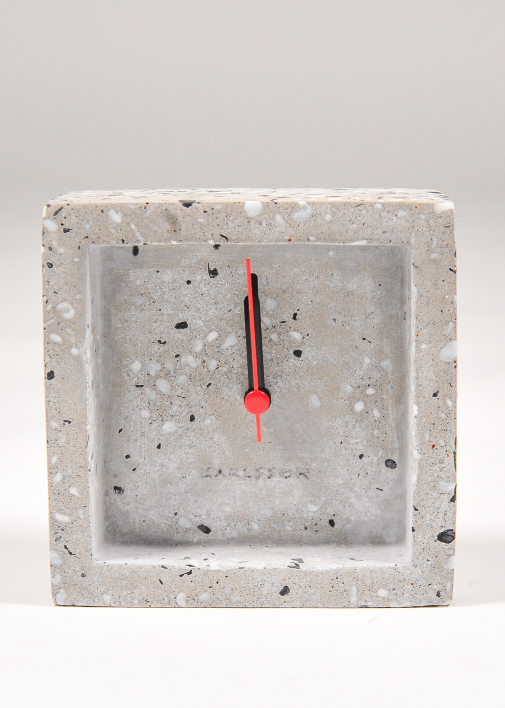 Carlsson Alarmklok Terrazo vierkant Grey