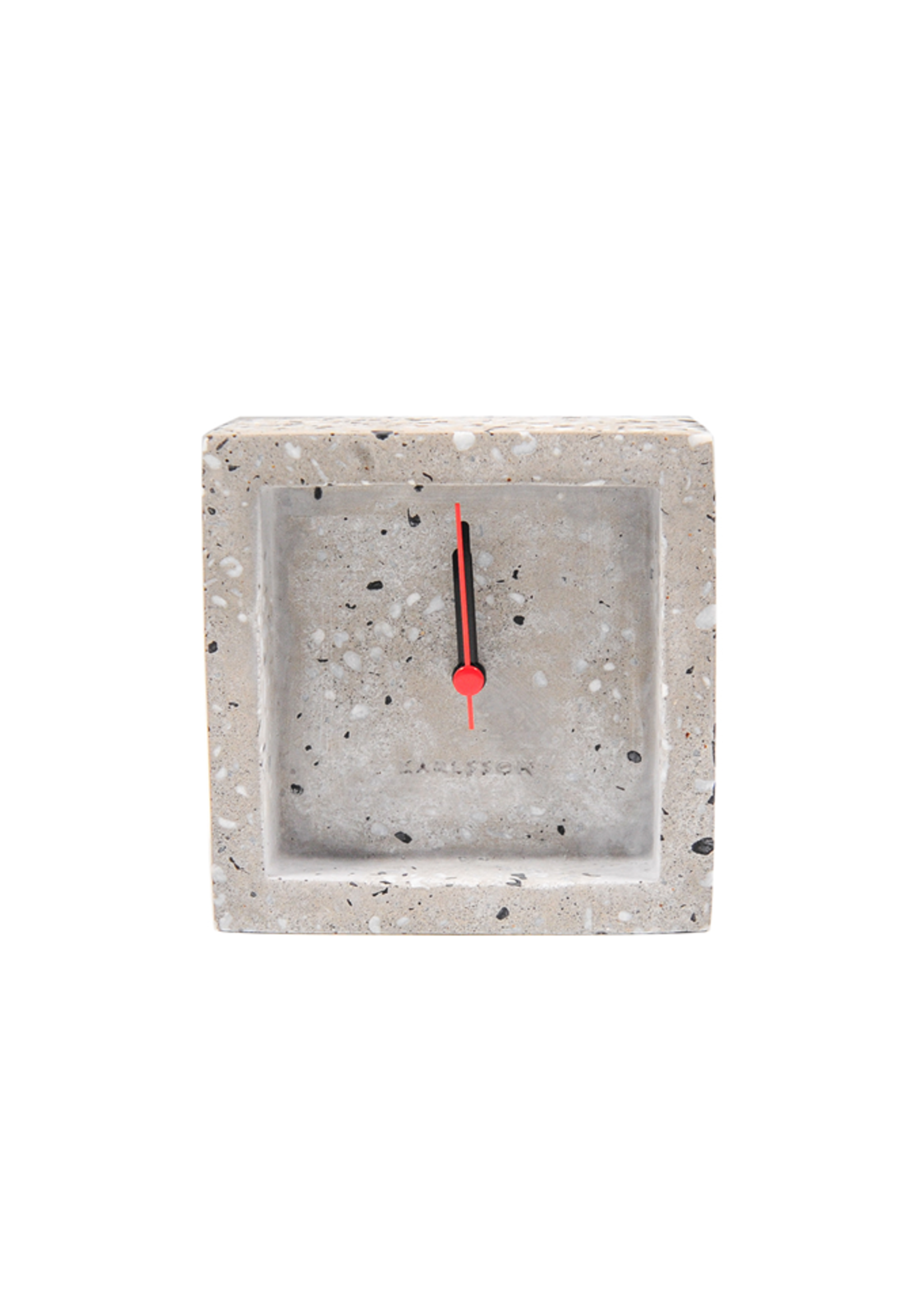 Carlsson Alarmklok Terrazo vierkant Grey