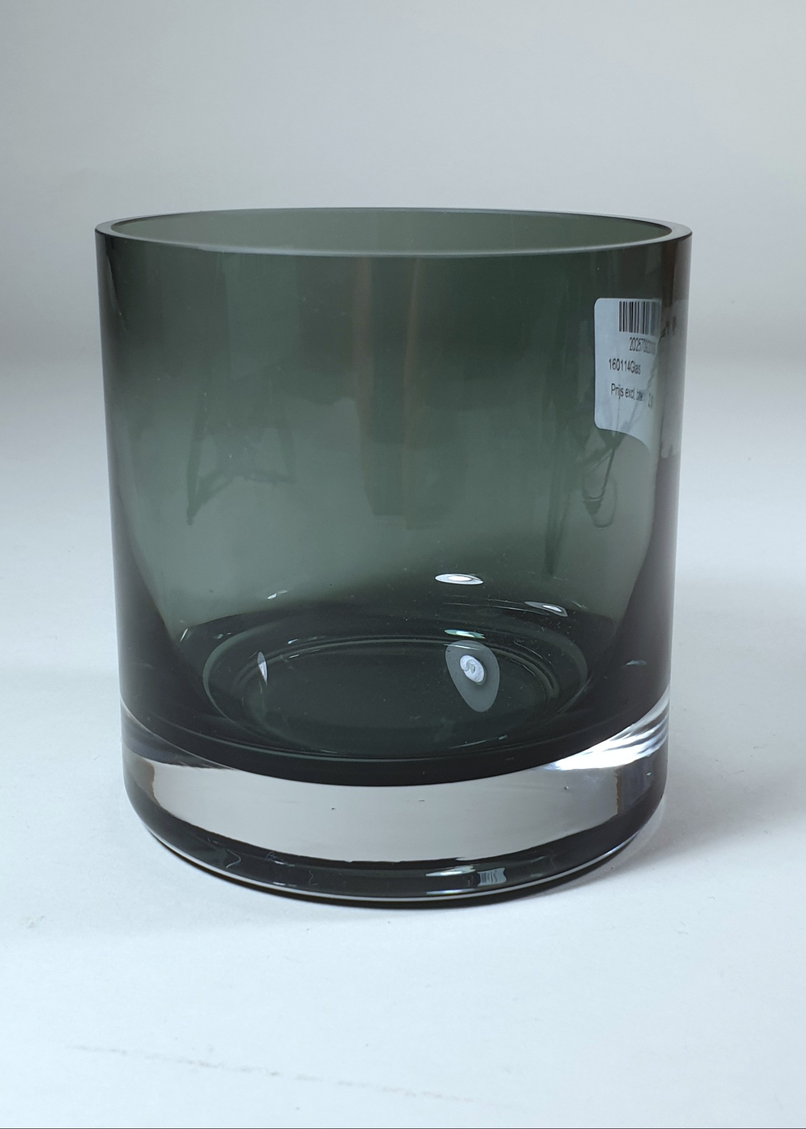 Delta Glazen theelichthouder smoked black