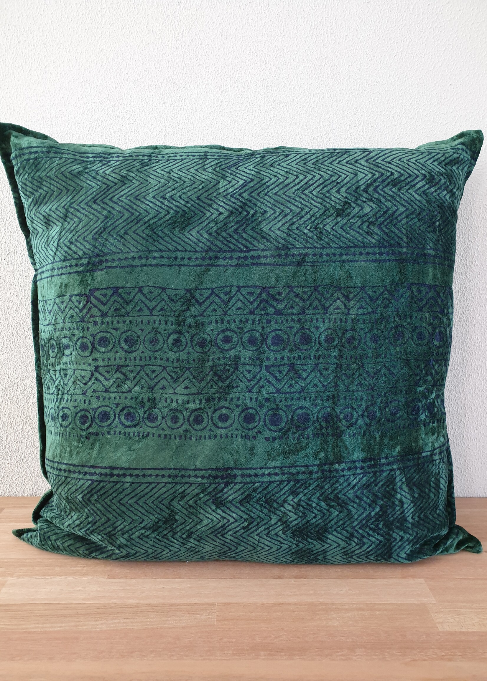 Only Natural Kussen green velvet XL 60 x 60 cm