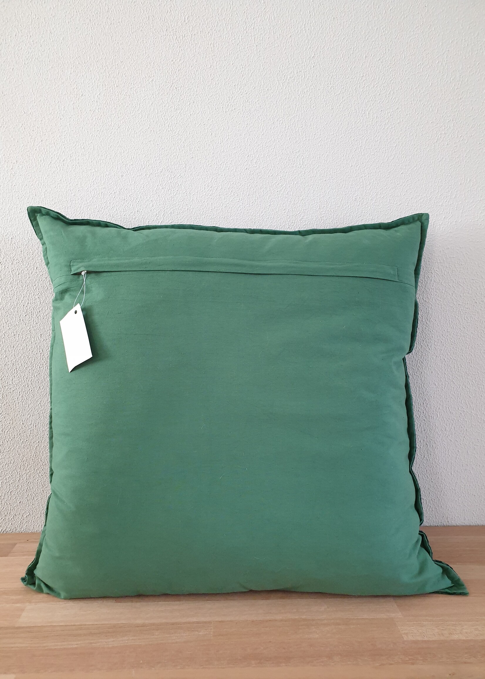 Only Natural Kussen green velvet XL 60 x 60 cm