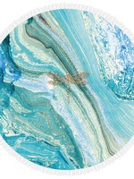 Aqua-licious Roundie Towel Marble Dragon Fly