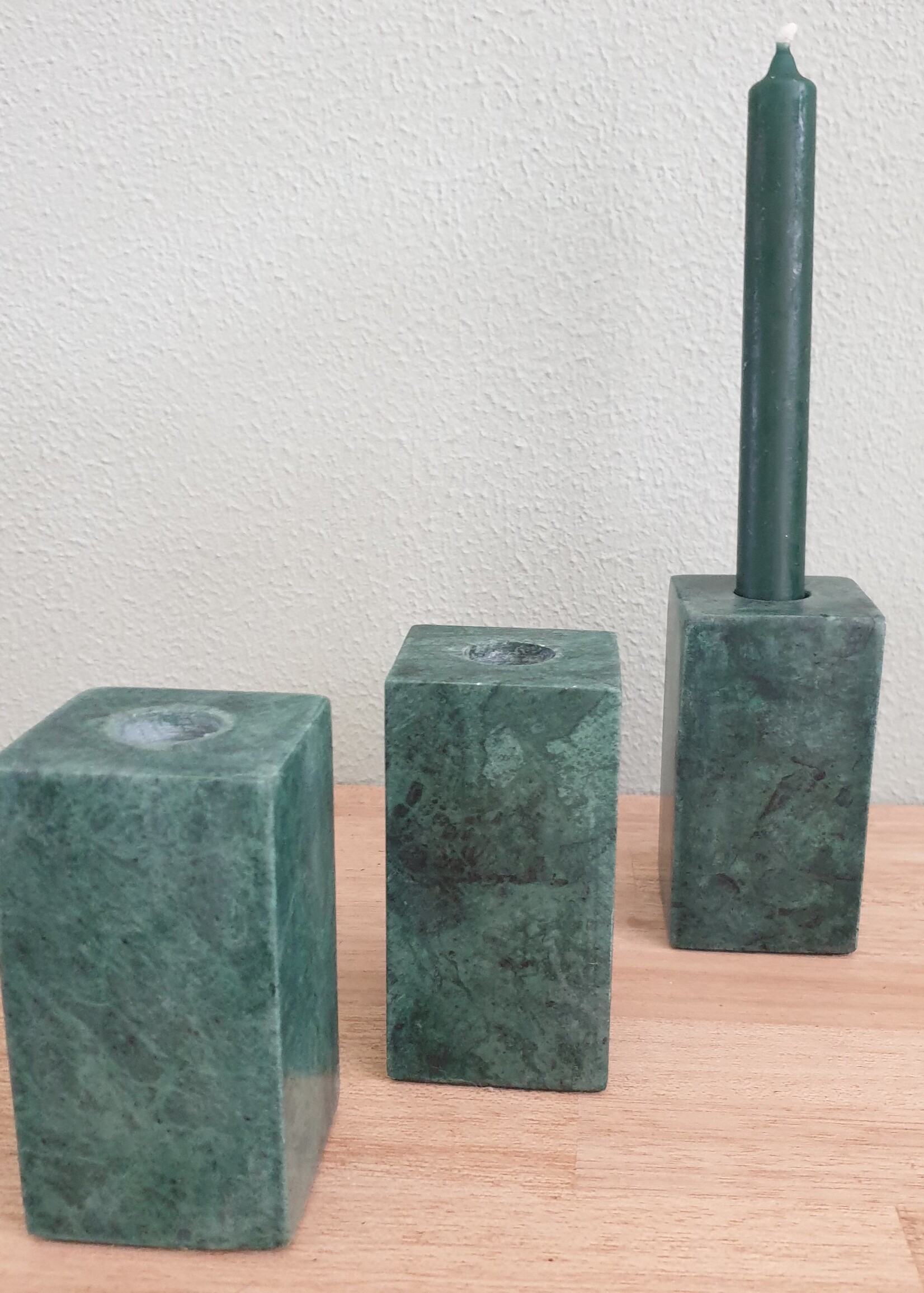 Kersten B.V. Candle Stick Marble Green 5,5 x 5,5 cm