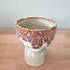 van Maanens's Handelsonderneming Vaas Diabolo S amber creme aardewerk