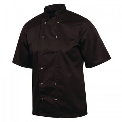 Whites Chefs Clothing Whites Vegas unisex koksbuis korte mouw zwart