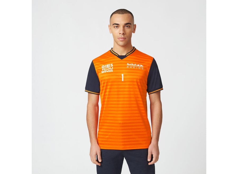 Majestueus opschorten Tektonisch Red Bull Racing Max Verstappen Oranje Shirt NR 1 2022 - THE RACING STORES  B.V.