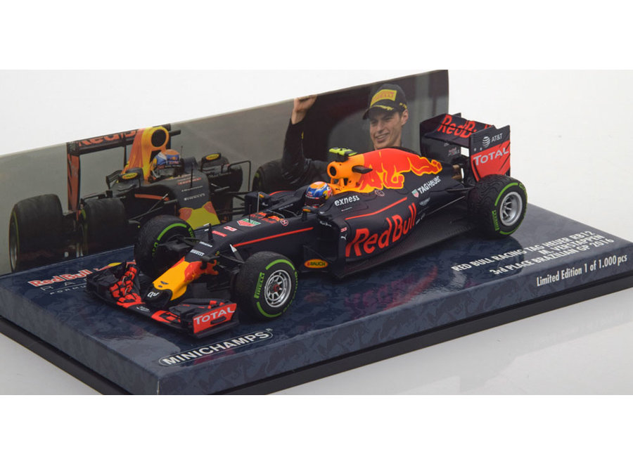 Red Bull RB12 – Max – 3e GP Brazilie 2016 1-43 Minichamps - THE RACING STORES B.V.