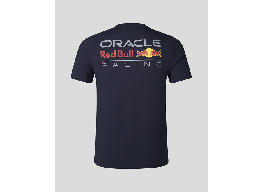 Oracle Red Bull Racing Gekleurd Logo Shirt Blauw 2023