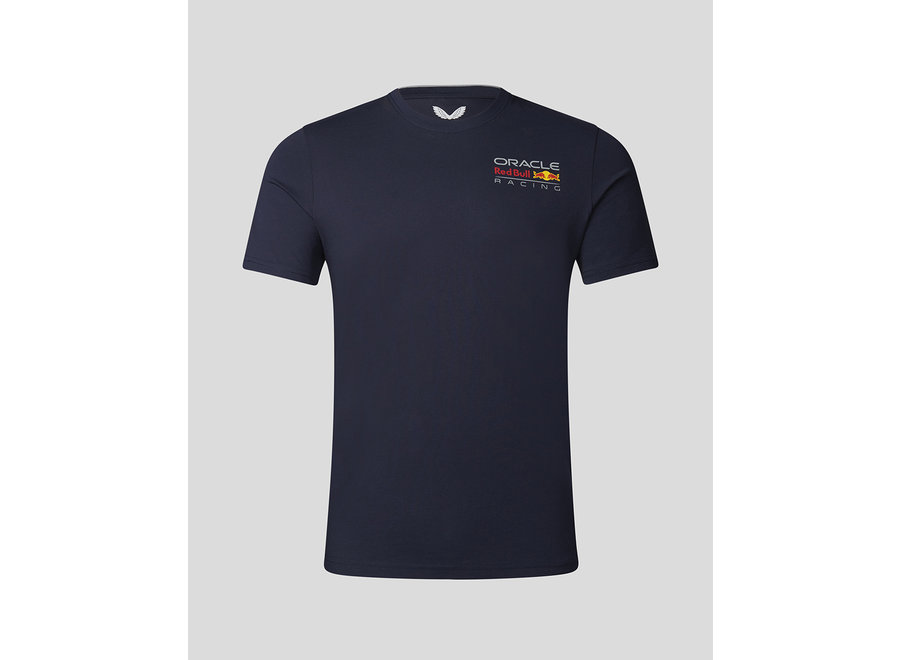 Oracle Red Bull Racing Gekleurd Logo Shirt Blauw