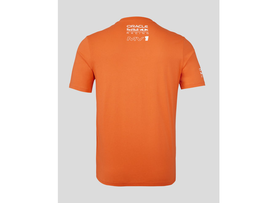 Oracle Red Bull Racing Max Verstappen Orange T-shirt 2023