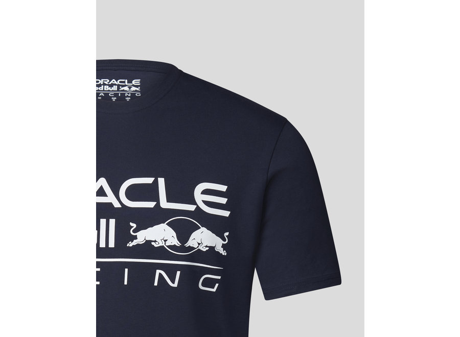 Oracle Red Bull Racing Logo Shirt Blauw 2023