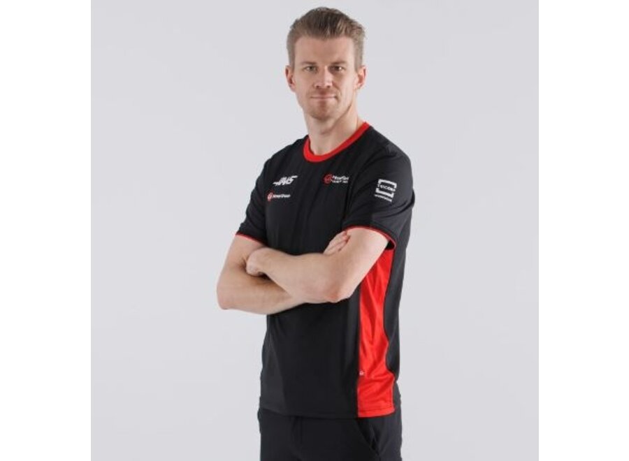 Haas Teamline T-shirt   Zwart