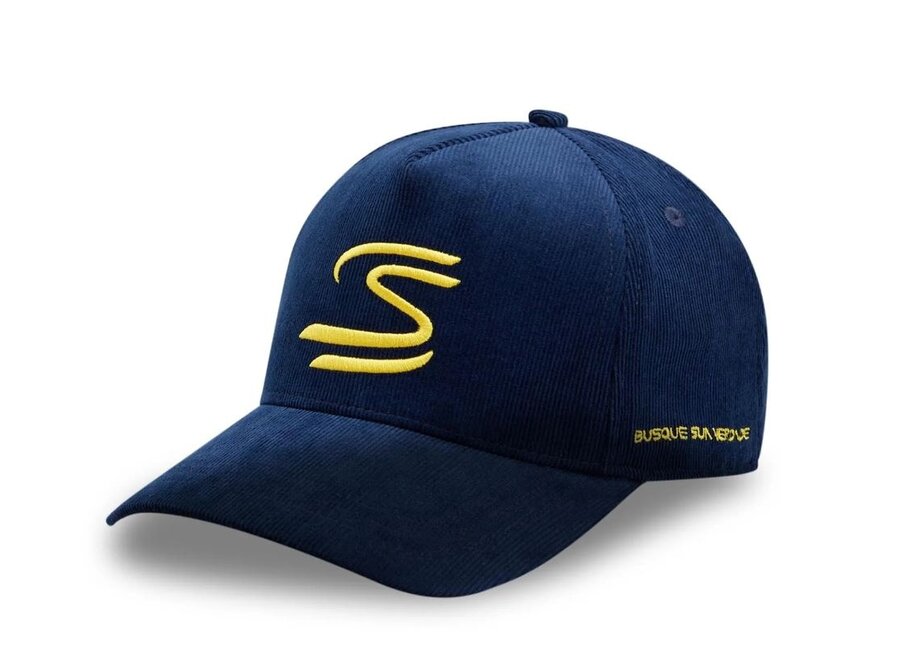 Ayrton Senna Cordoroy Cap Blauw