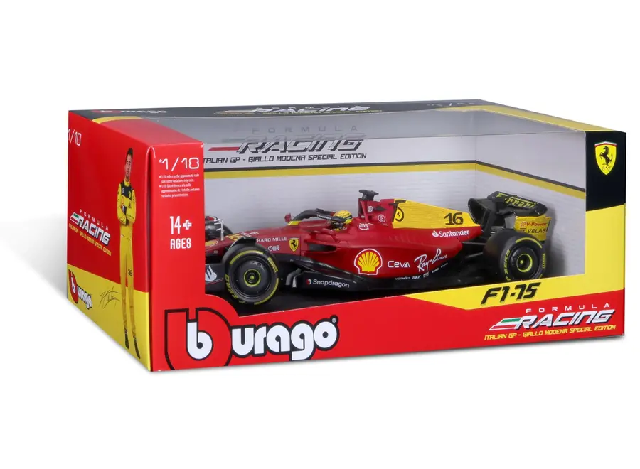 Ferrari Burago 1:43 Charles Leclerc F1-75 GP von Italien