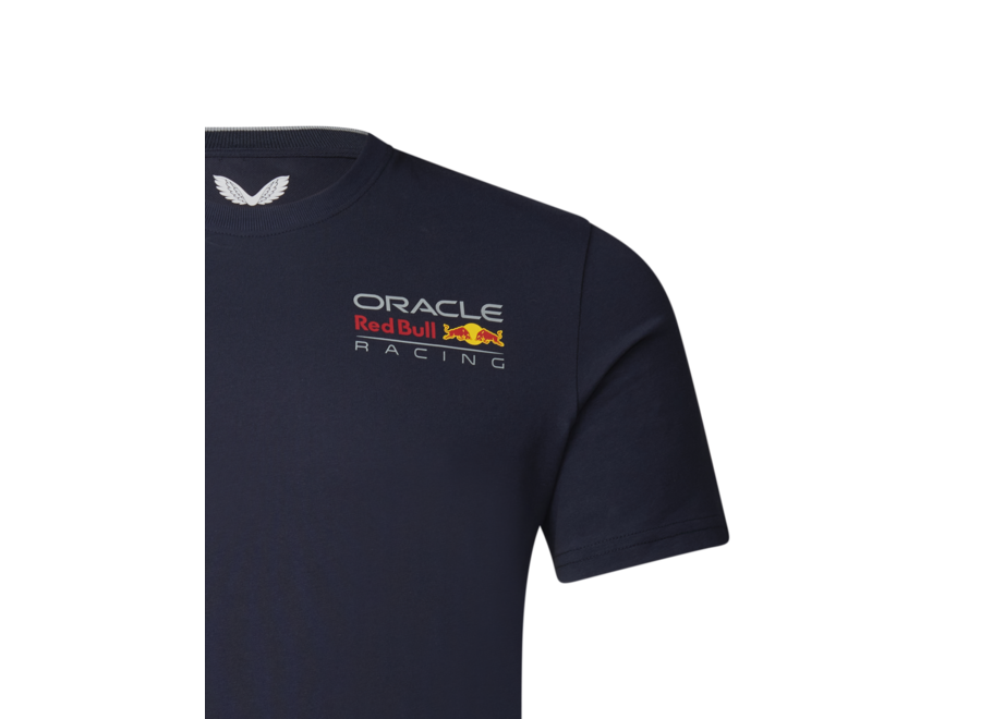 Red Bull Racing Small Logo Shirt Blauw 2024