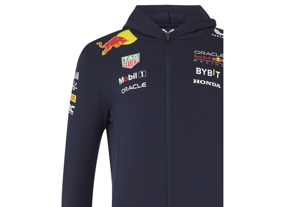 Red Bull Racing Teamline Hoody met Rits 2024