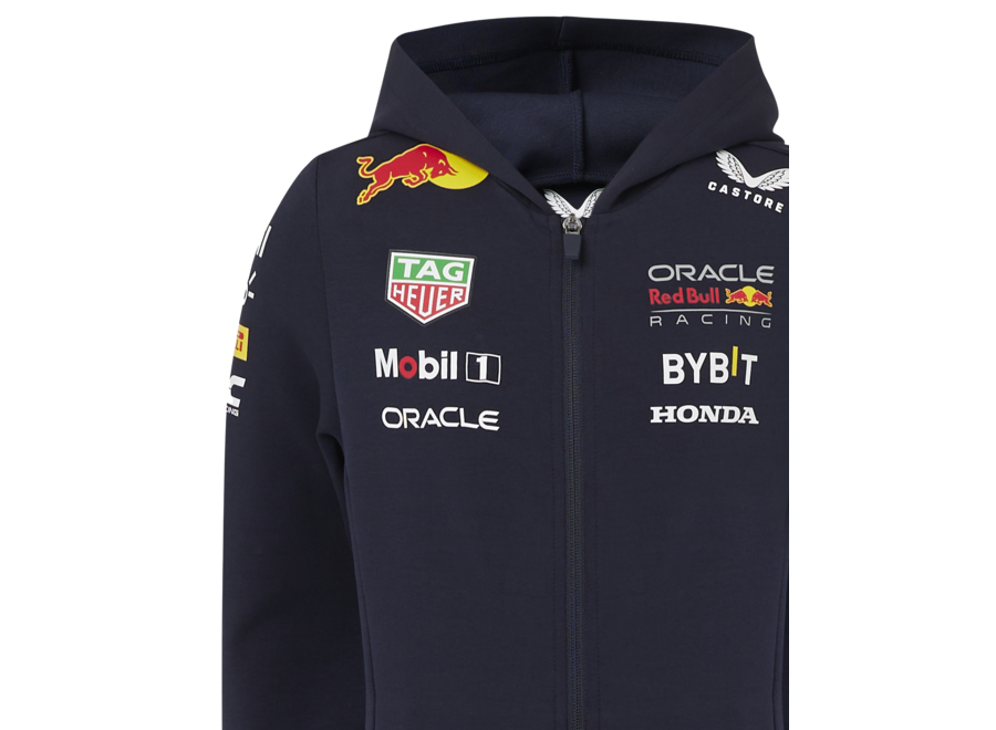 Red Bull Racing Teamline Kids Hoody met Rits 2024