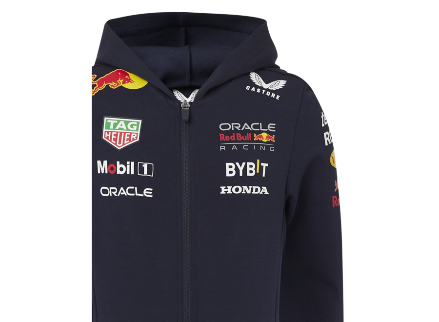 Red Bull Racing Teamline Kids Hoody met Rits 2024