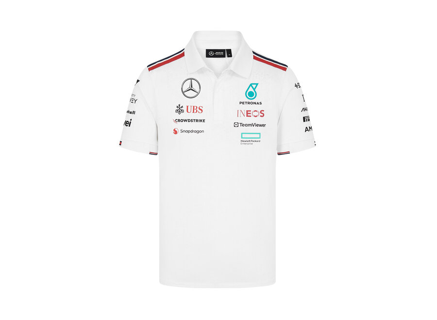 Mercedes Teamline Polo Wit 2024