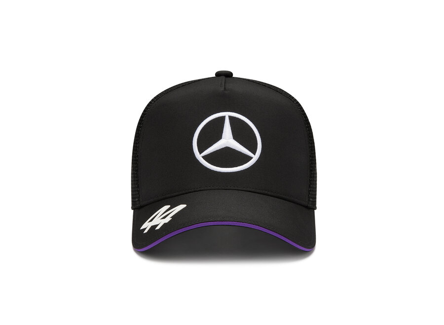 Mercedes Lewis Hamilton Trucker Cap Zwart 2024