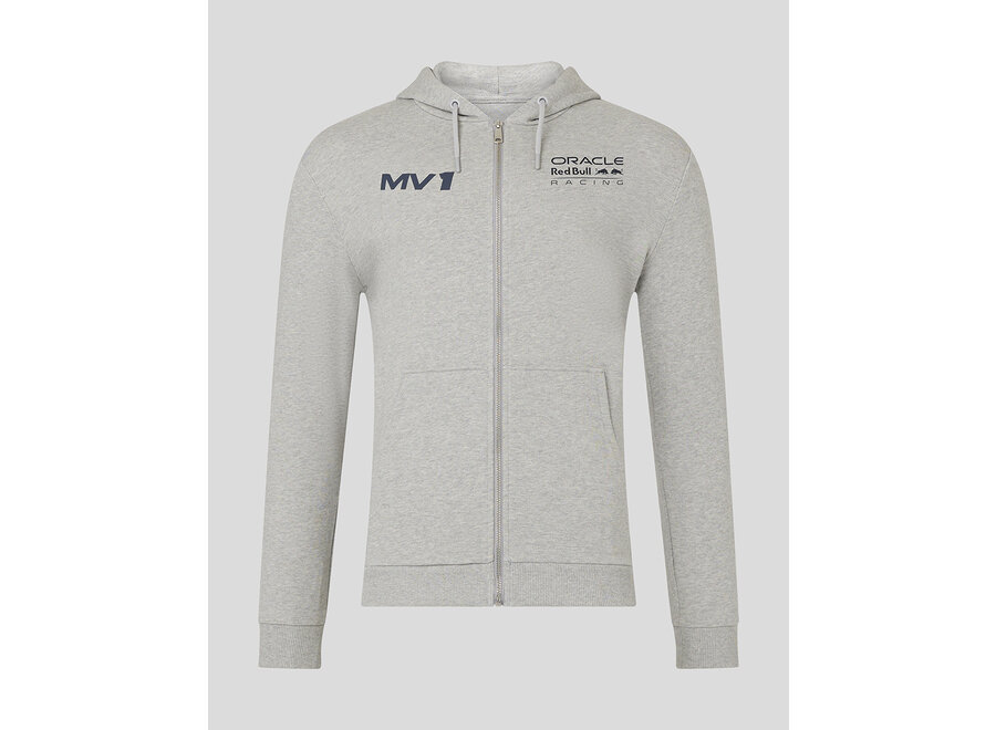 Max Verstappen Helm Hoody with Zipper Grey 2024