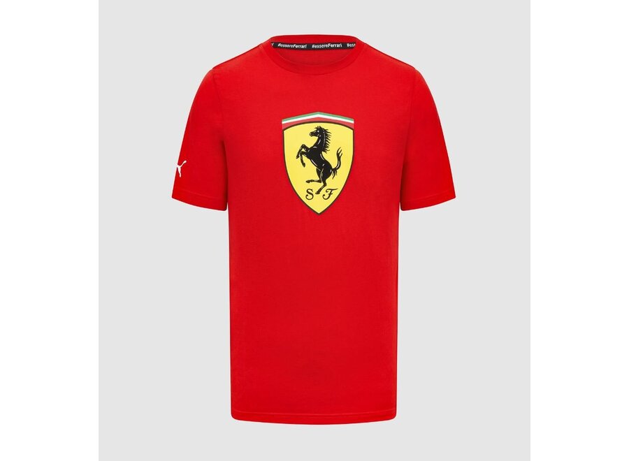 Ferrari-Hemd mit großem Logo Rot 2024