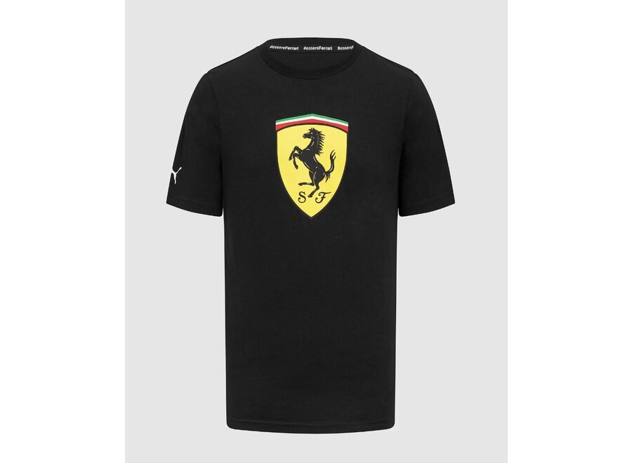 Ferrari Hemd mit großem Logo Schwarz 2024