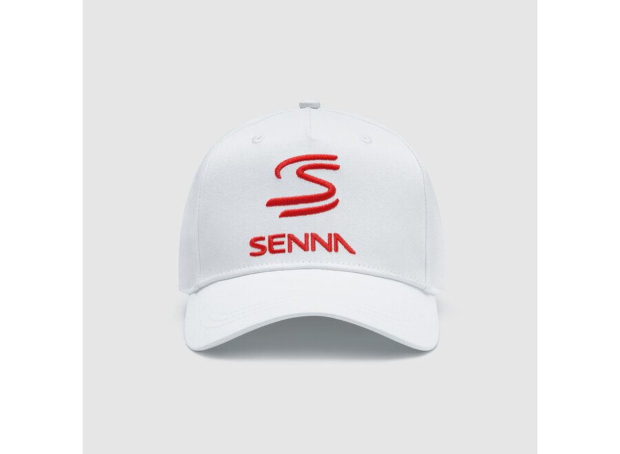 Senna Logo Cap White Red