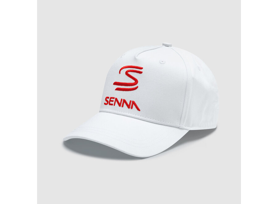 Senna Logo Cap White Red