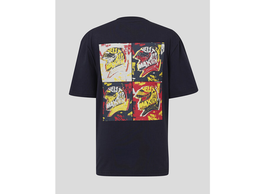 Max Verstappen Kids Pop Art Shirt Blauw 2024