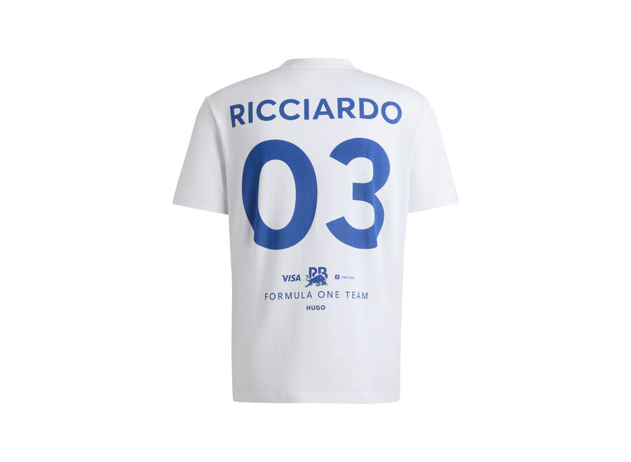 Daniel Ricciardo 03 T-shirt Wit Visa Cash App F1 Team