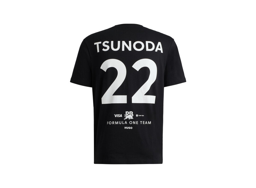 Yuki Tsunoda 22 T-shirt Black Visa Cash App F1 Team