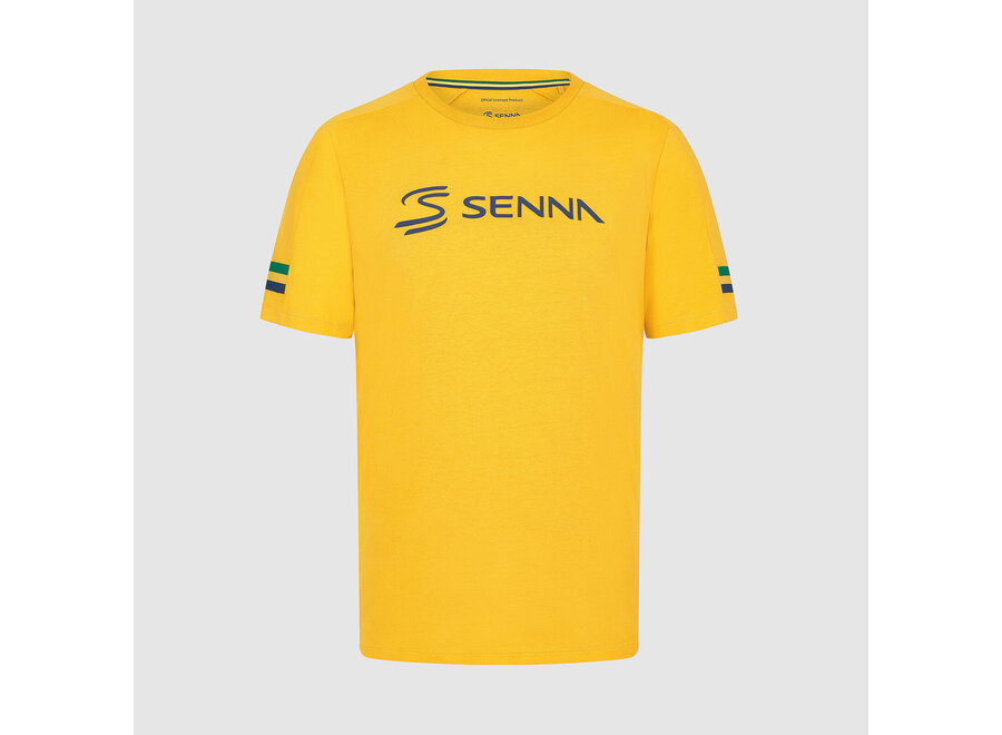 Ayrton Senna Stripe Shirt Geel