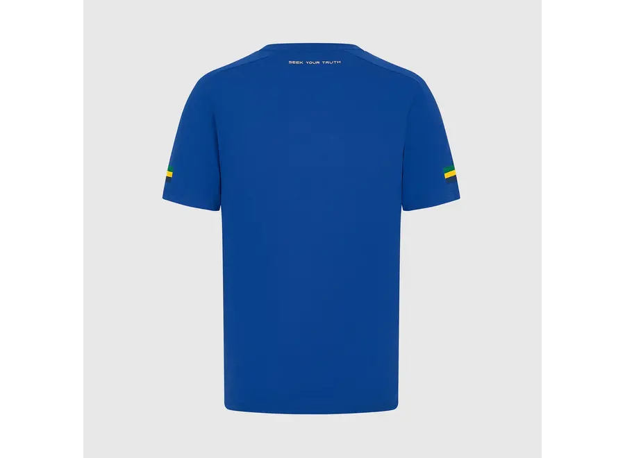 Ayrton Senna Stripe Shirt Blauw