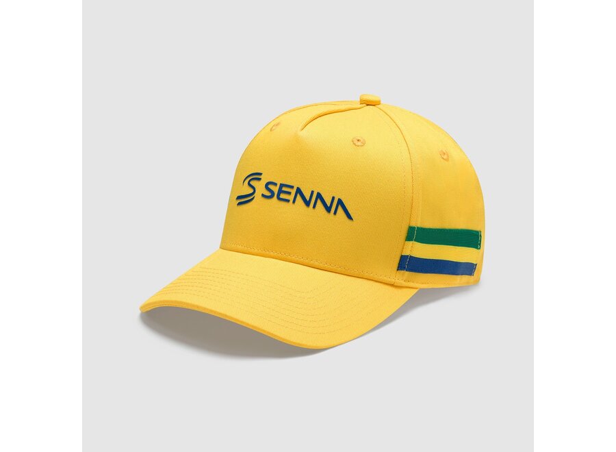 Ayrton Senna Stripe Logo Cap Geel