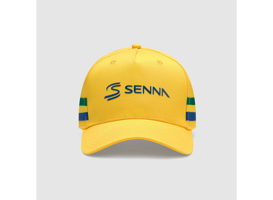 Ayrton Senna Stripe Logo Cap Geel