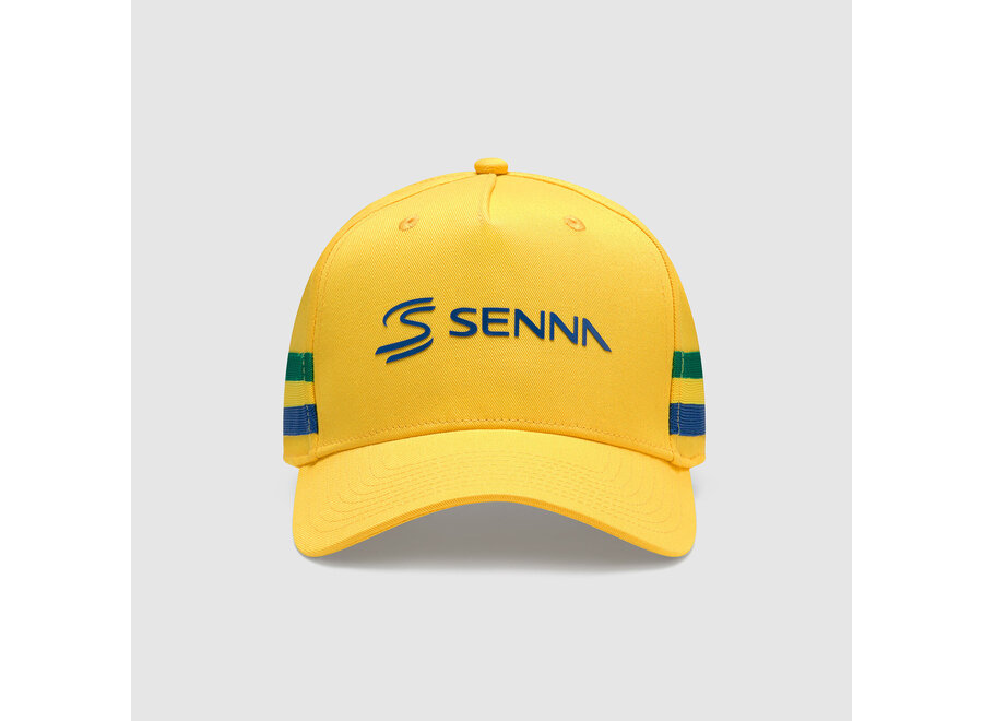 Ayrton Senna Stripe Logo Cap Yellow