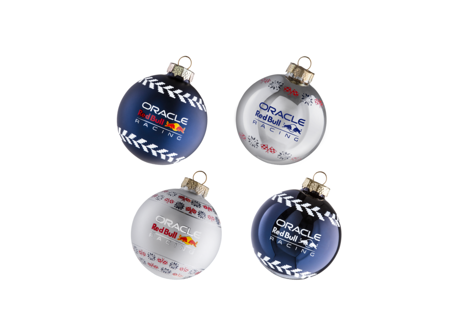 Red Bull Racing Christmas Balls   4 - pack