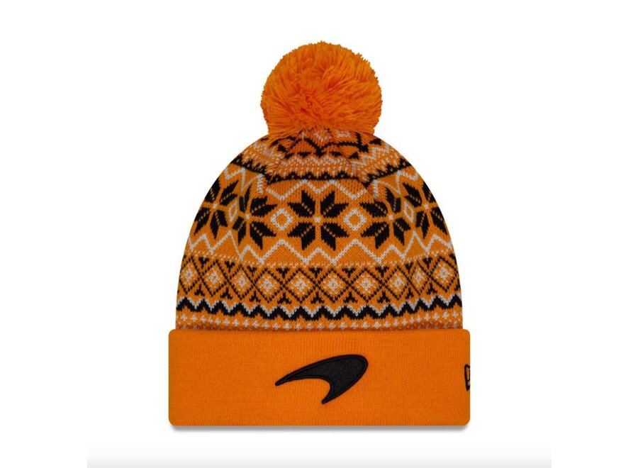 McLaren F1 Bobble Beanie/Muts Cuff Orange