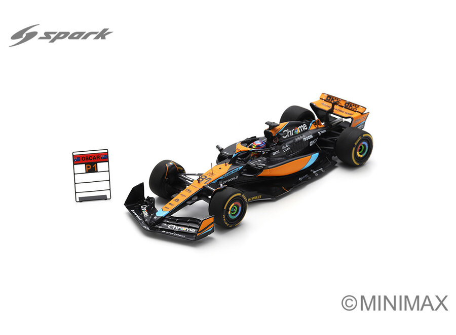 Mclaren Oscar Piastri Schaalmodel 1:43 Spark GP Qatar 1e Pole  Sprintrace 2023