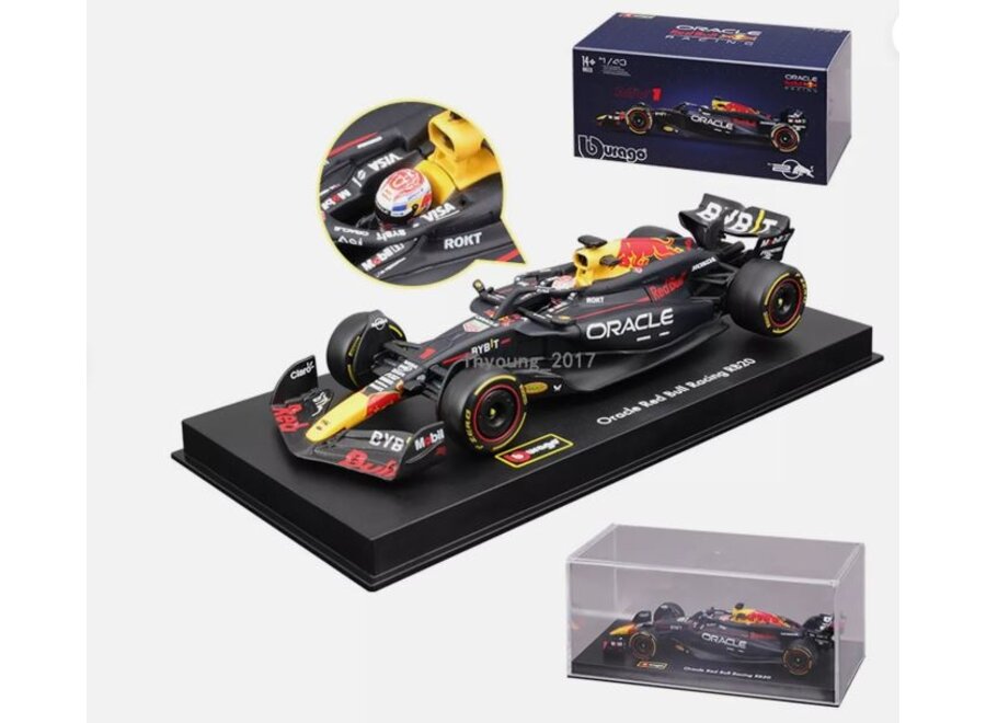 Max Verstappen RB20 Burago in display met helm 1:43 2024