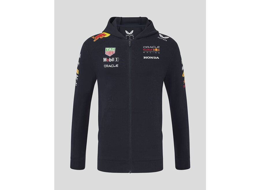 Red Bull Racing Teamline Hoodie mit Reißverschluss 2025
