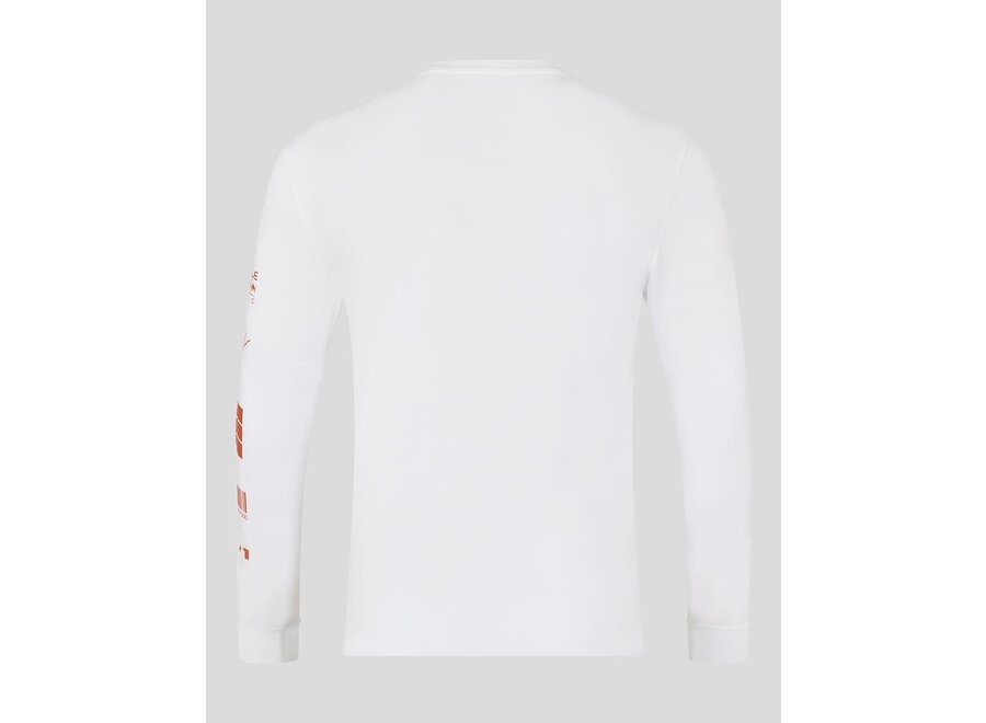 Max Verstappen Langarm Puzzle T-Shirt Weiß 2025